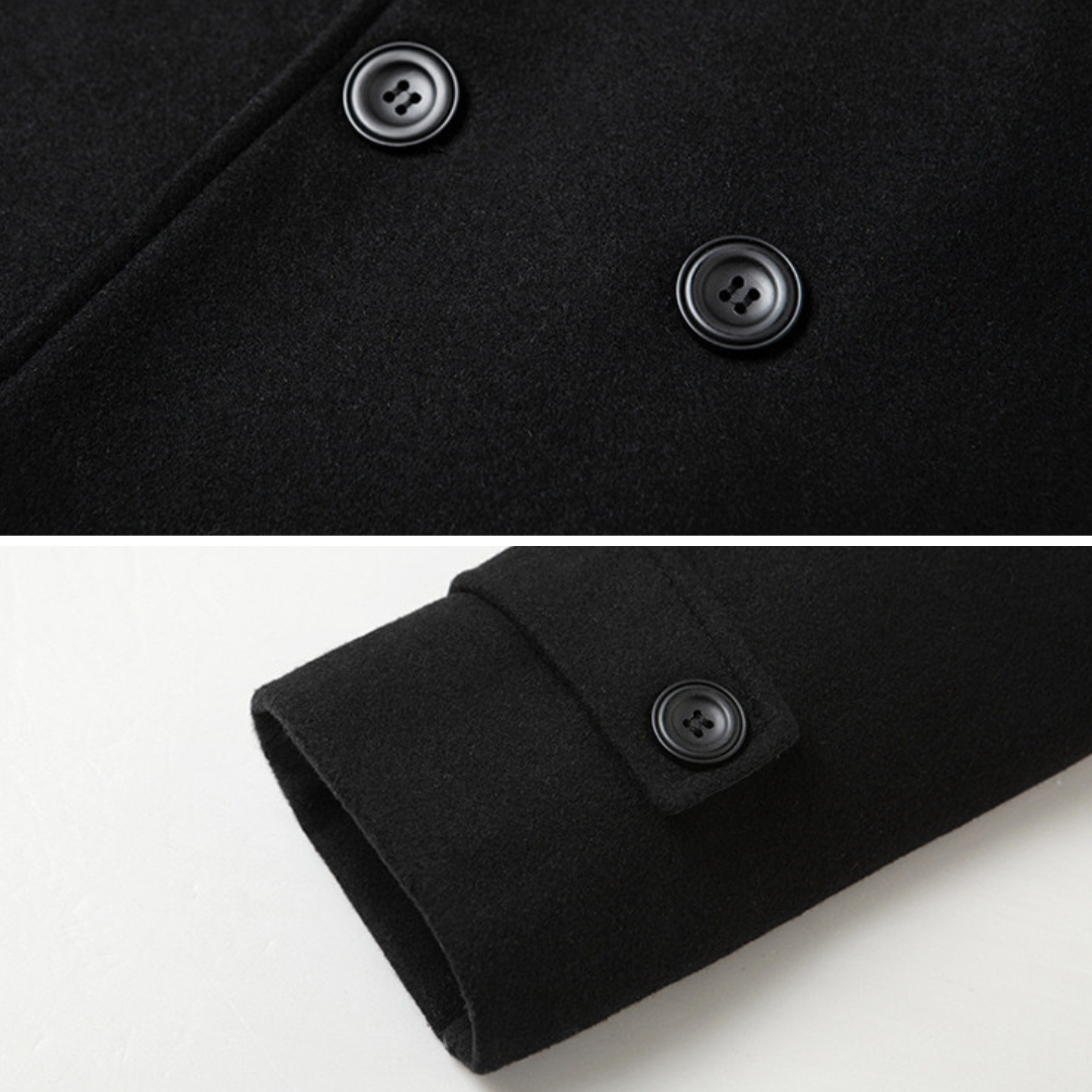 Benjamin | Elegant Double-Breasted Coat in Premium Wool