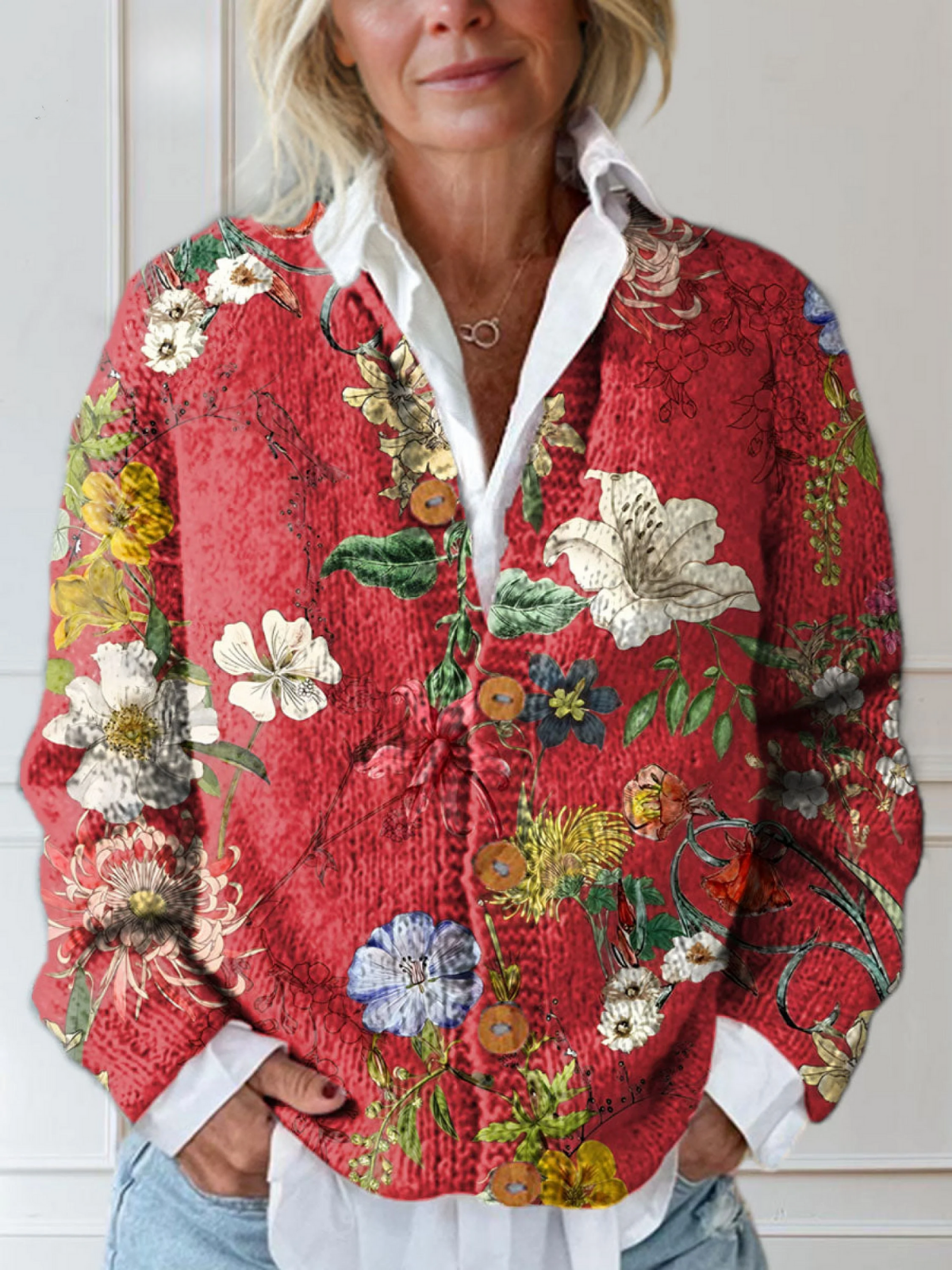 Maya | Vintage Floral Cardigan Sweater