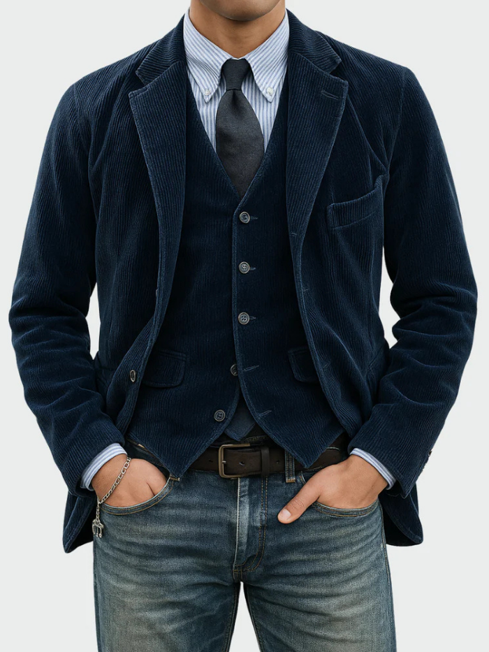 Julius | 2-Piece Set: Blazer and Velvet Waistcoat