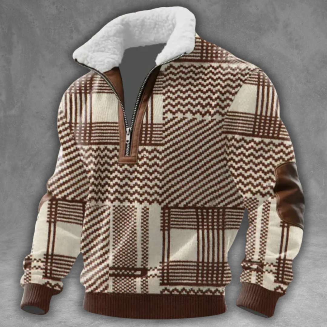 Alden | Fleece Pullover with Zippered Turtleneck