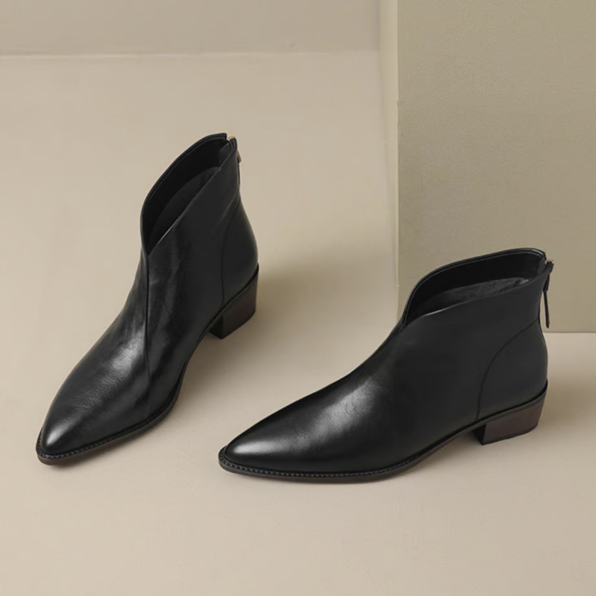 Ruby | Luxury Ankle Boots with Low Heel