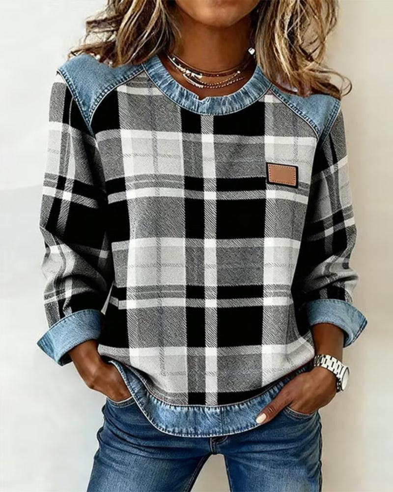 Avery | Bold Patchwork Sweatshirt