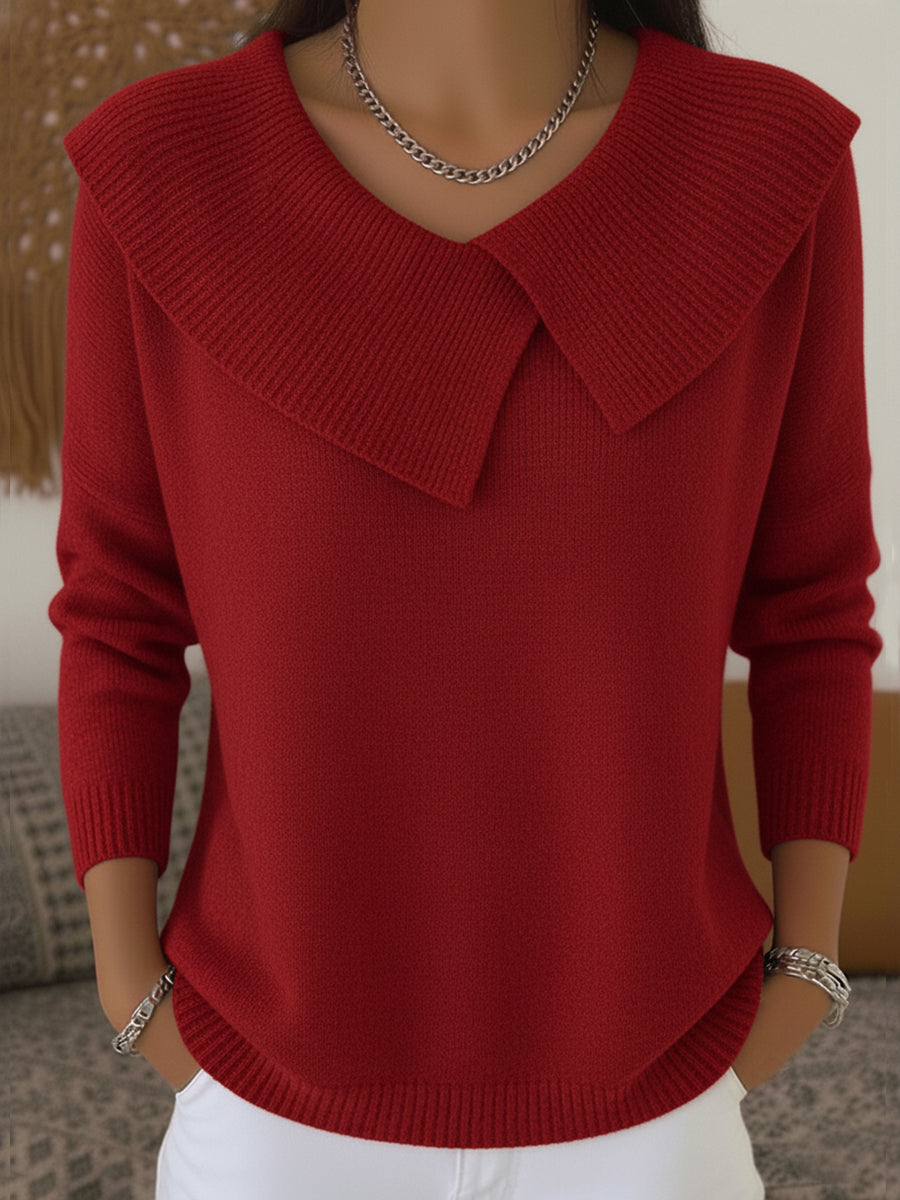 Maria | Warm Sweater with Soft Collar