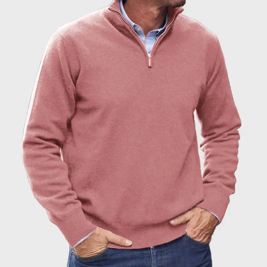 Kenneth | Long Sleeve Zip-Up Sweater
