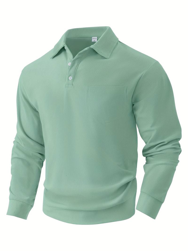 Patrick | Long Sleeve Turned Collar Velvet Shirt