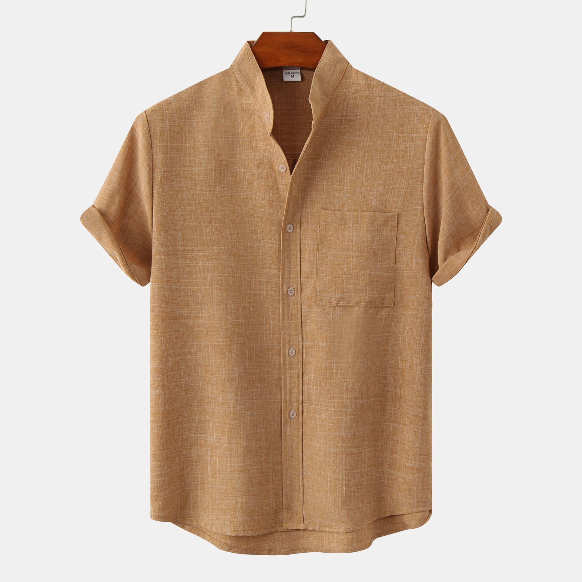 Benjamin | Solid Cotton Shirt with Buttons.