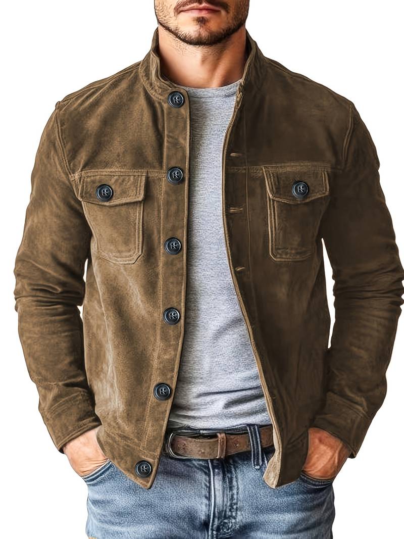 Crew | Casual Long Sleeve Coat with Pocket