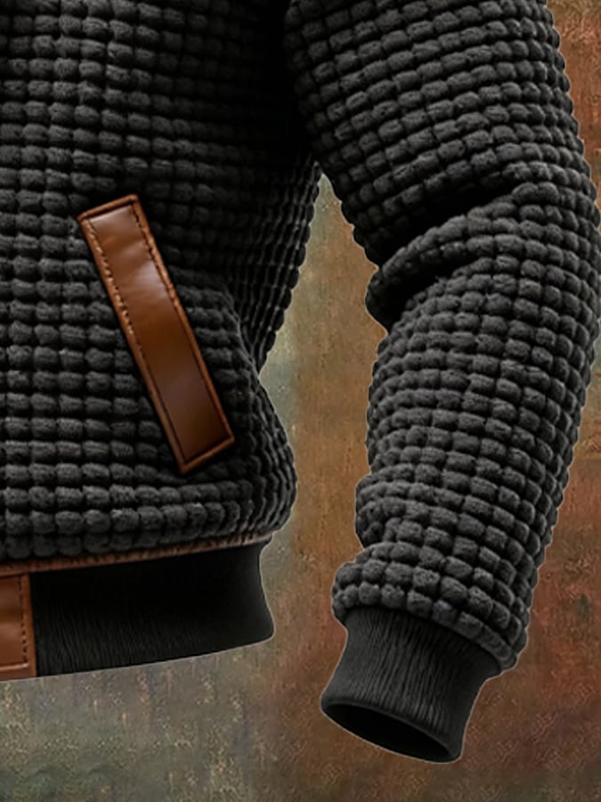 Maxwell | TEXTURED JACKET WITH EMBOSSED LEATHER FINISHES