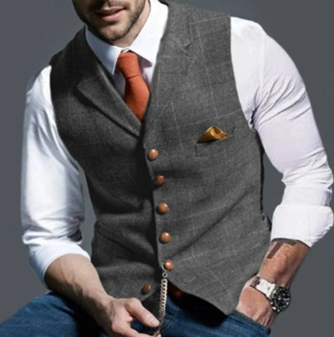 Jared | Sleek Button Waistcoat Style