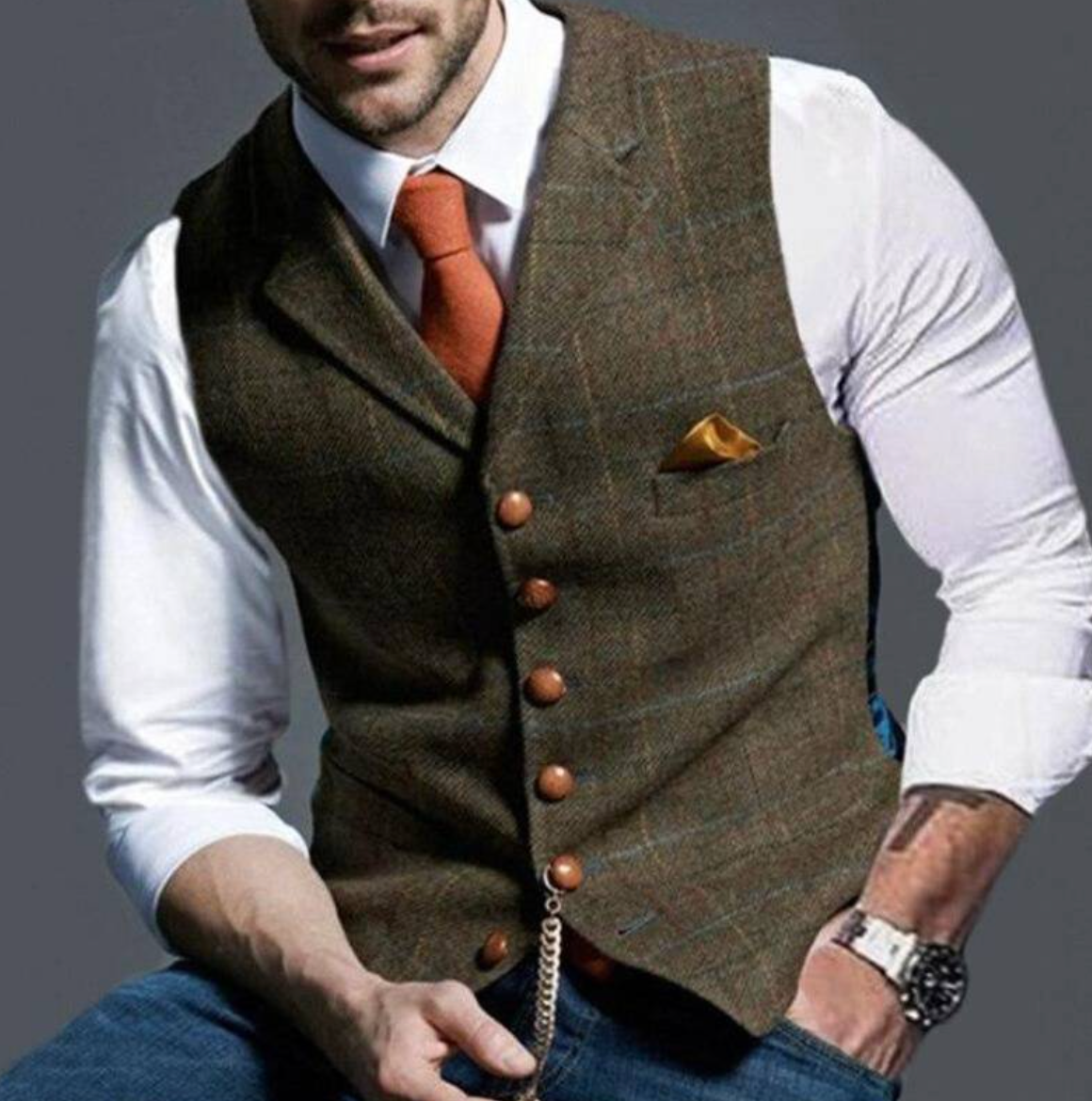 Jared | Sleek Button Waistcoat Style