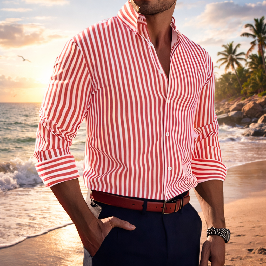Ryan | Long Sleeve Striped Shirt
