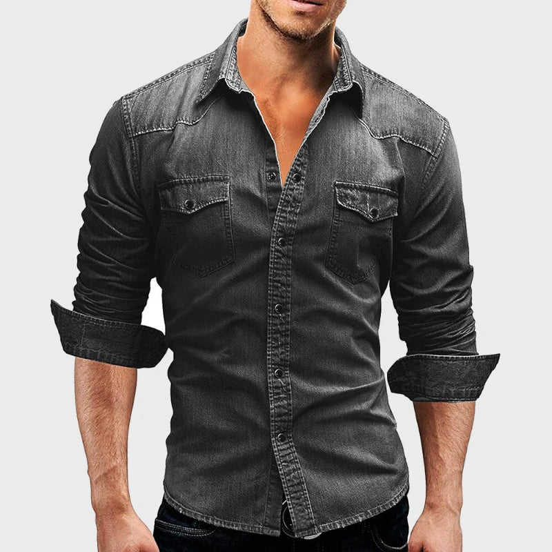 Mark | Elegant Denim Shirt with Pockets