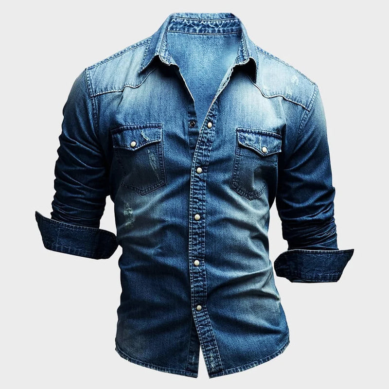 Mark | Elegant Denim Shirt with Pockets