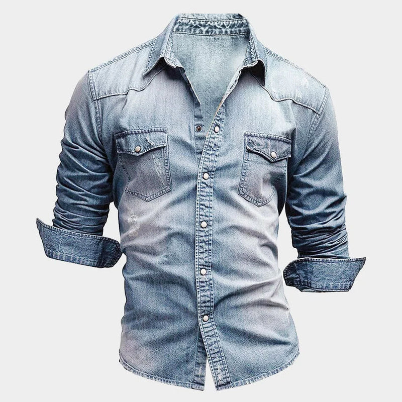 Mark | Elegant Denim Shirt with Pockets