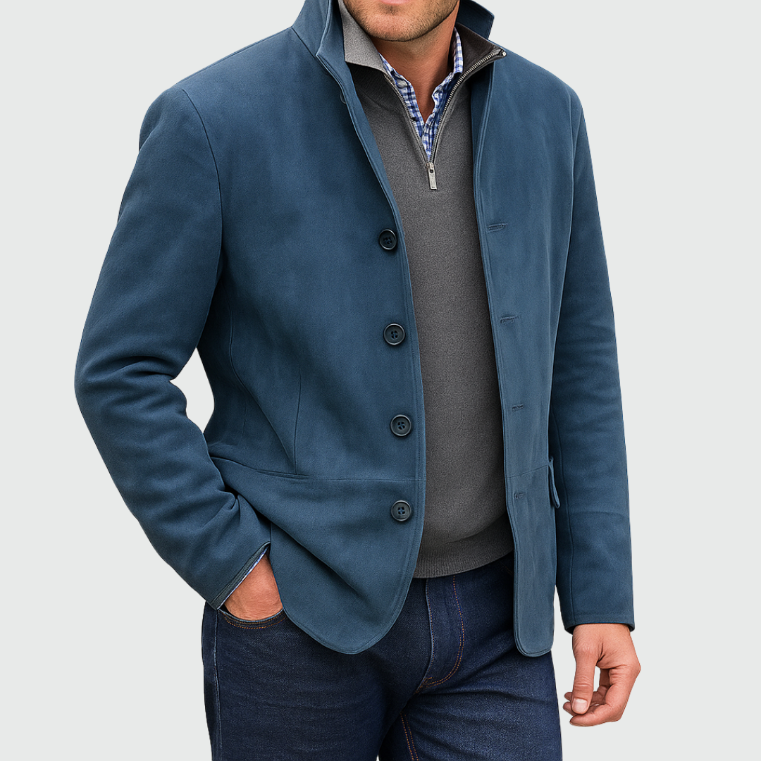 Theodore | Classic Suede Blazer with Buttons