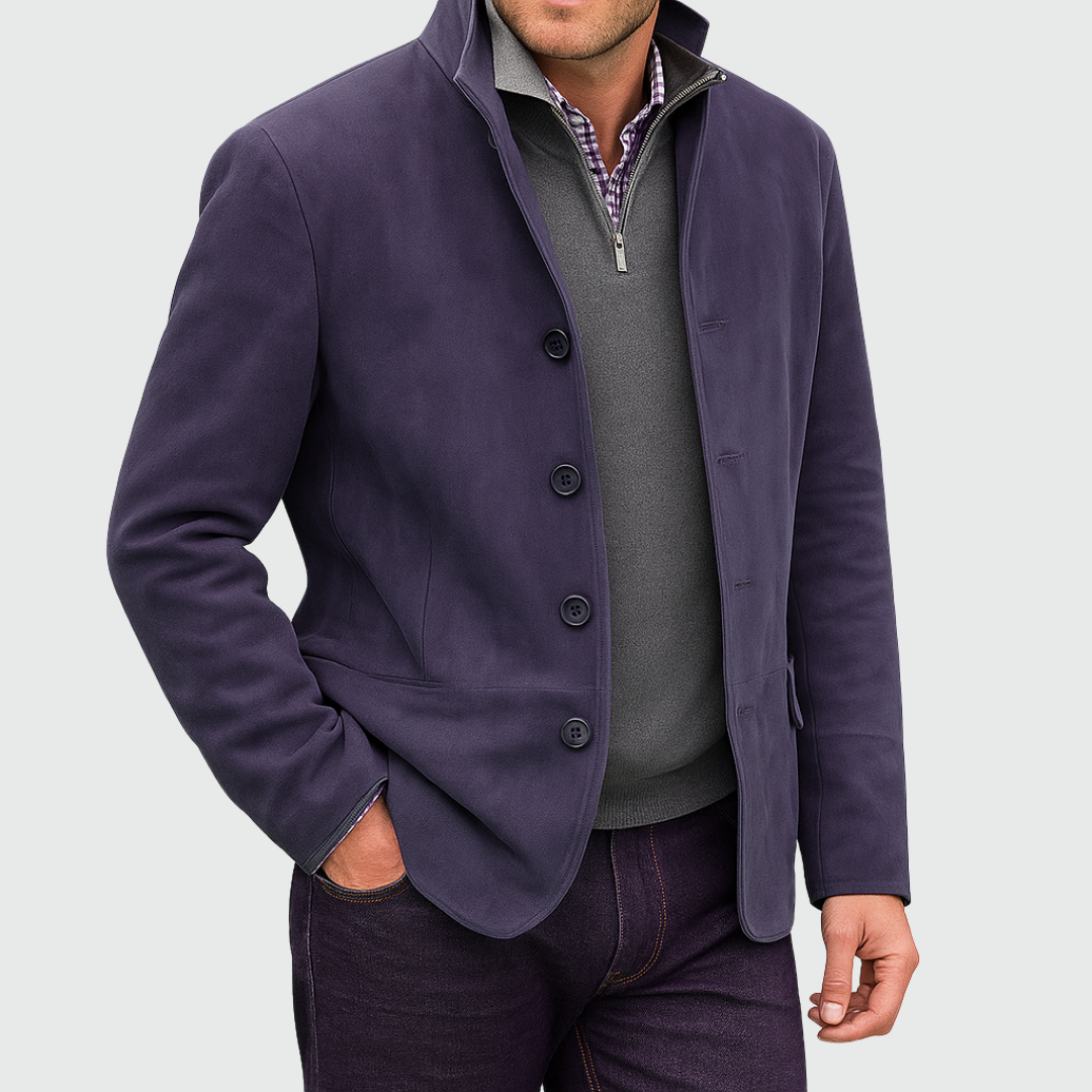 Theodore | Classic Suede Blazer with Buttons