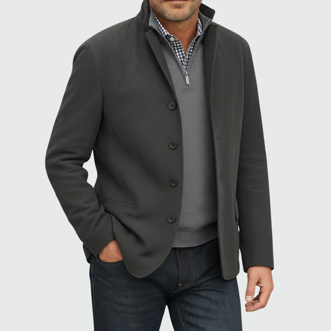 Theodore | Classic Suede Blazer with Buttons