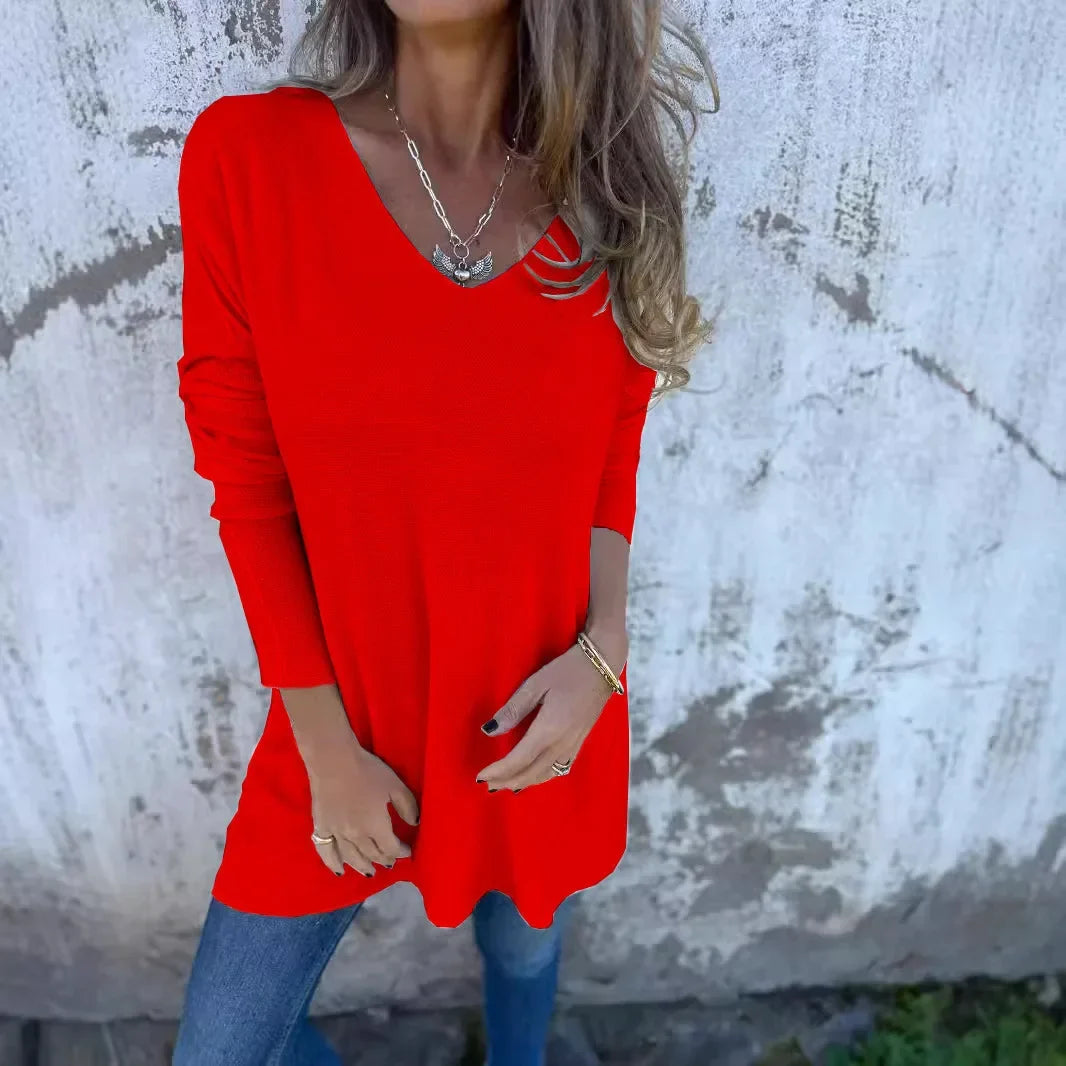 Jessica | Relaxed V-Neck Knit Tunic