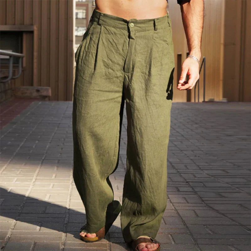 Jonathan | Wide Linen Pants