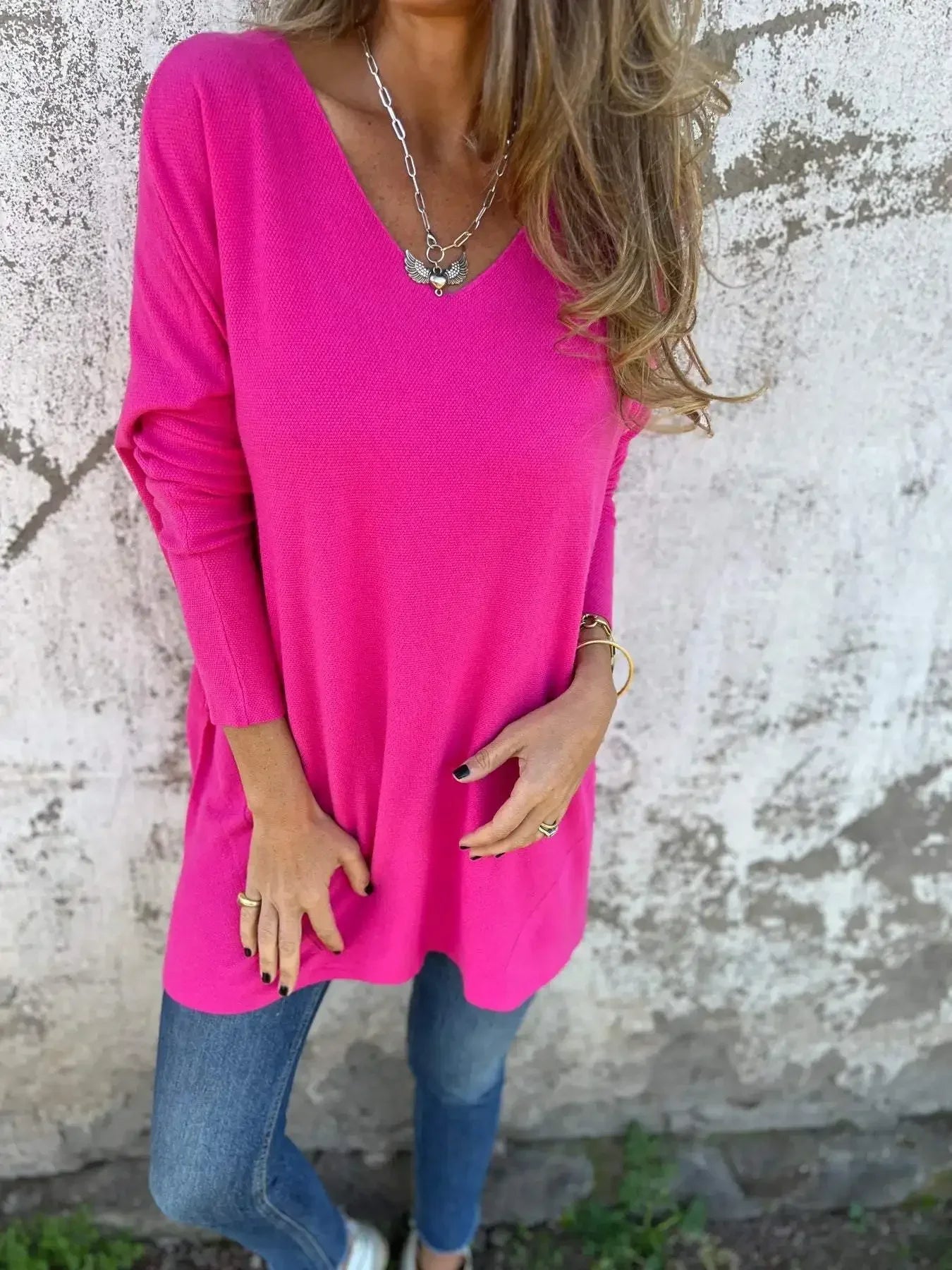 Jessica | Relaxed V-Neck Knit Tunic
