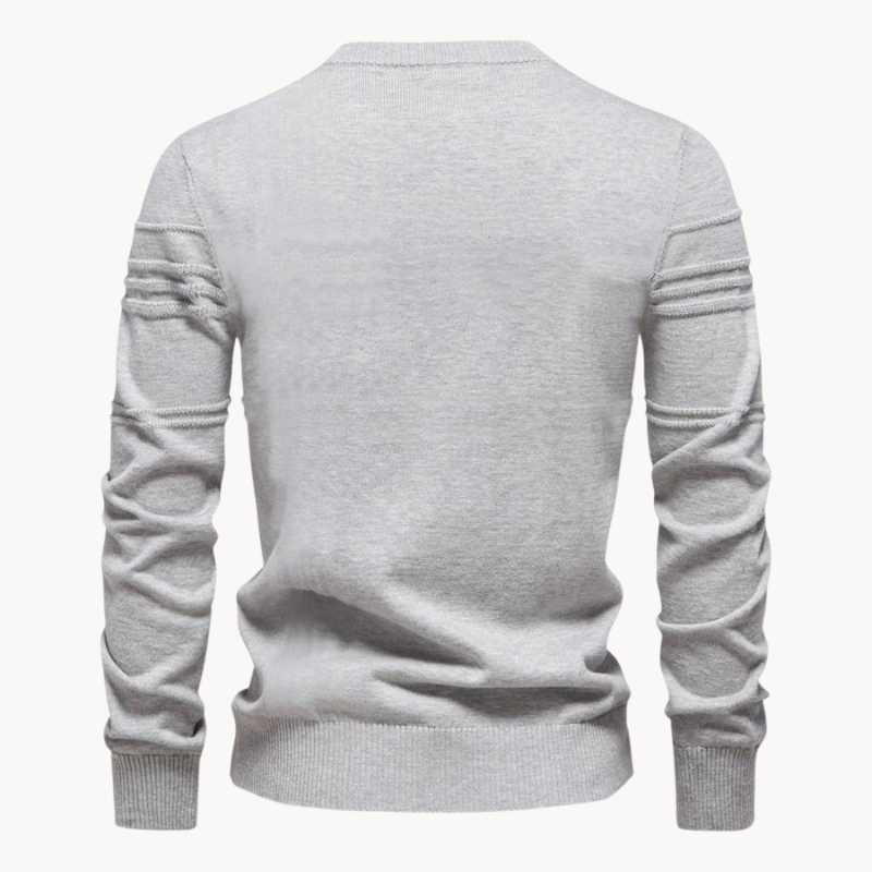 Solomon | Cotton Men's Sweater with Stripe Design