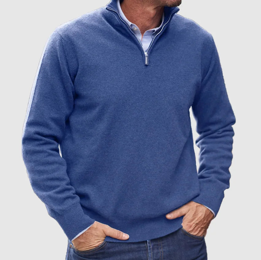 Kenneth | Long Sleeve Zip-Up Sweater