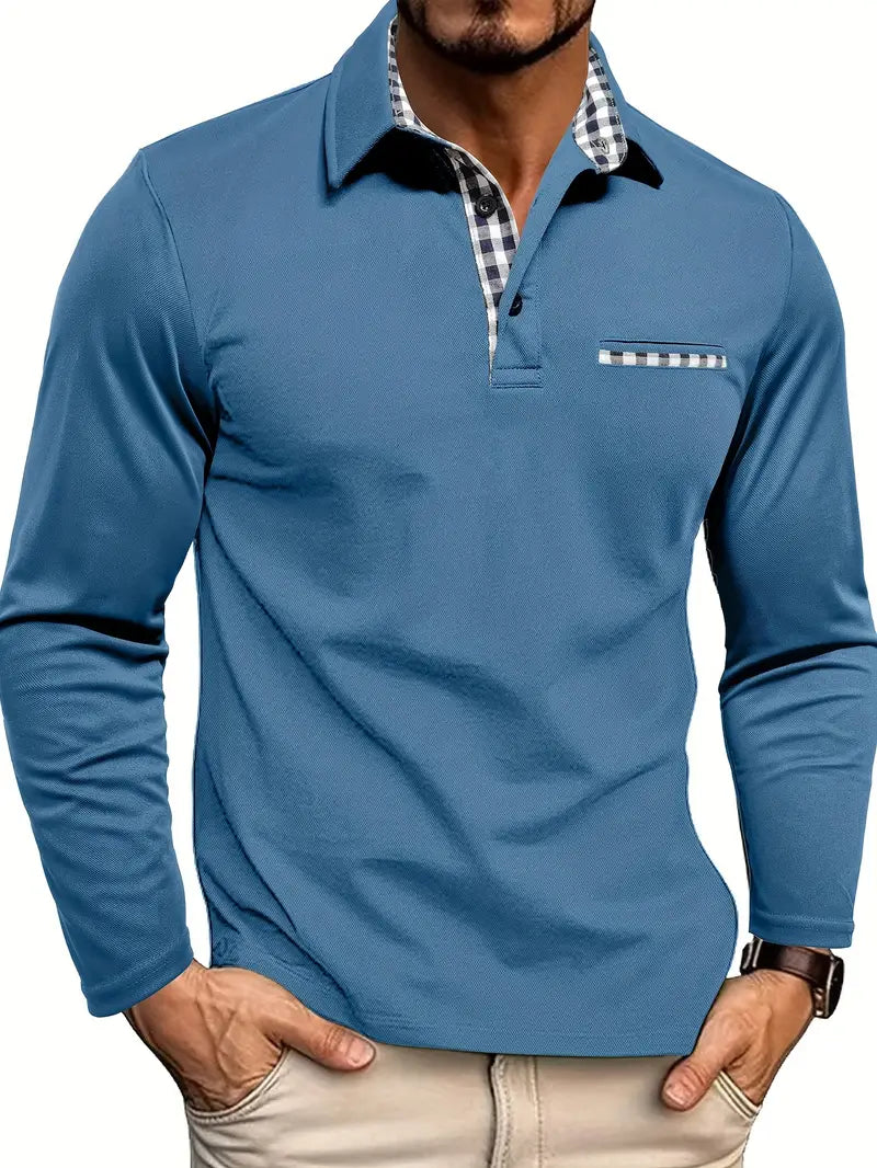 Shepherd | Long Sleeve Cotton Polo Shirt