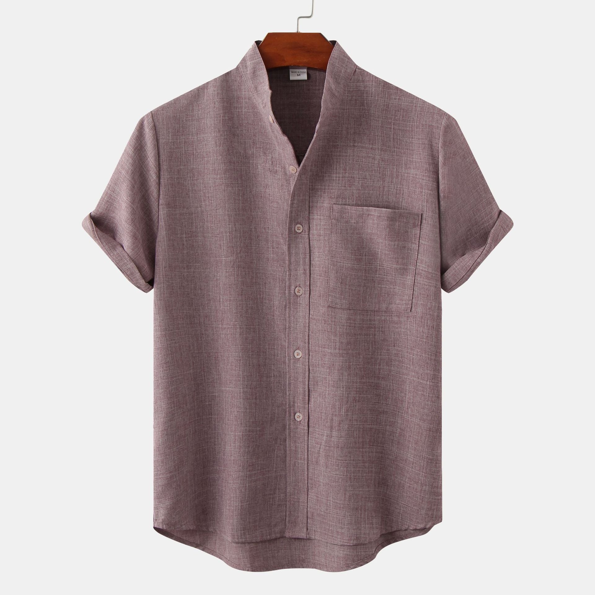 Benjamin | Solid Cotton Shirt with Buttons.