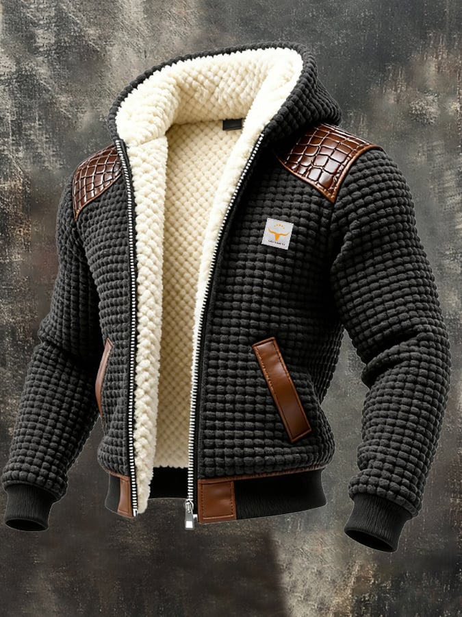 Maxwell | TEXTURED JACKET WITH EMBOSSED LEATHER FINISHES