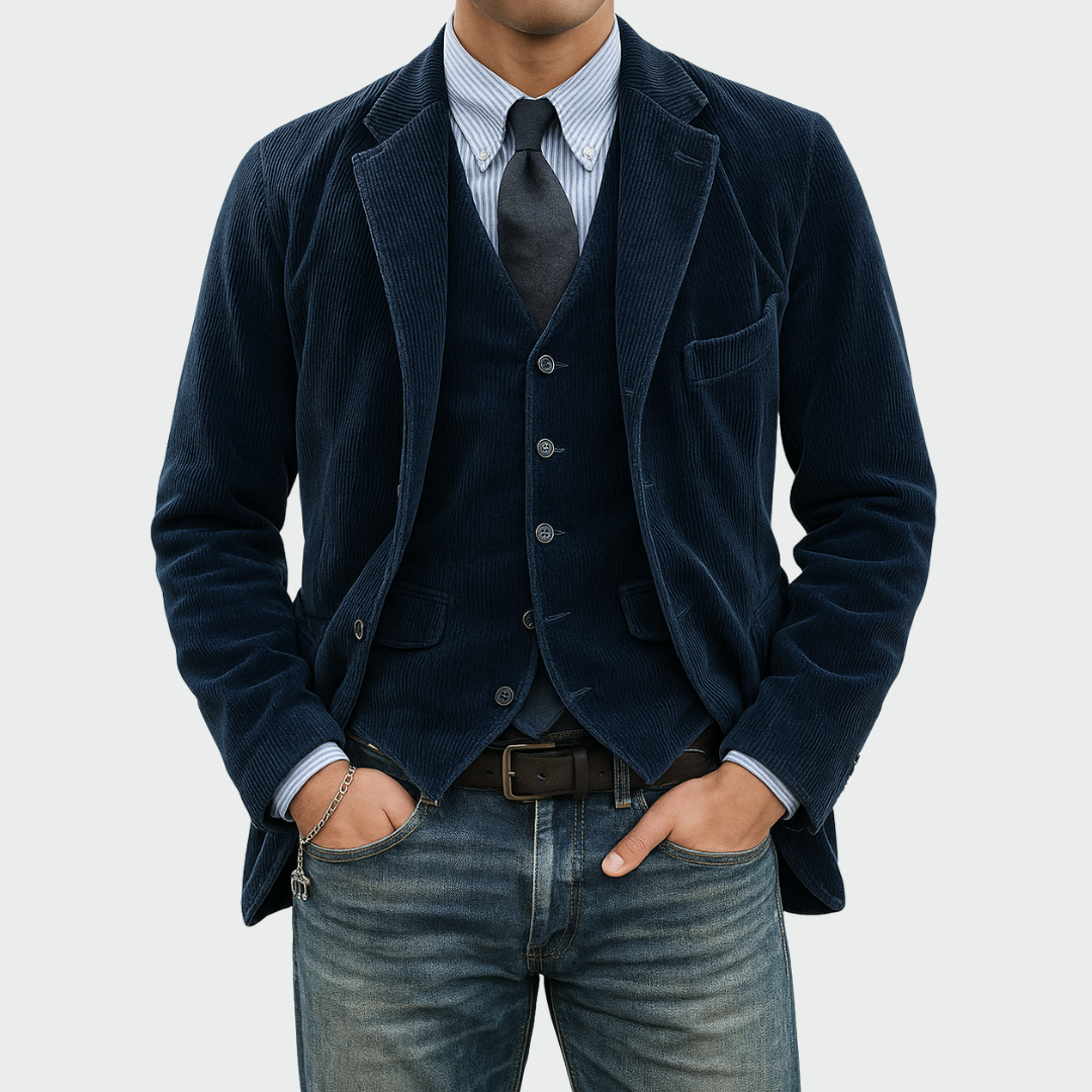Nolan | Velvet Blazer & Waistcoat Set