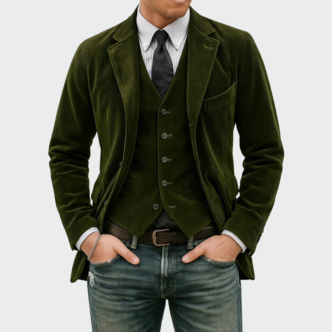 Nolan | Velvet Blazer & Waistcoat Set