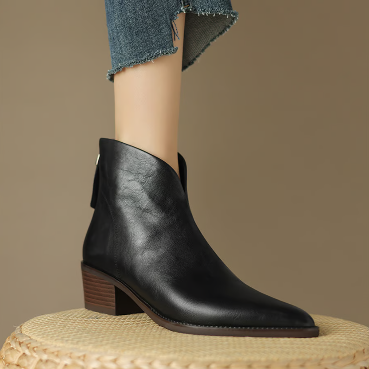 Ruby | Luxury Ankle Boots with Low Heel