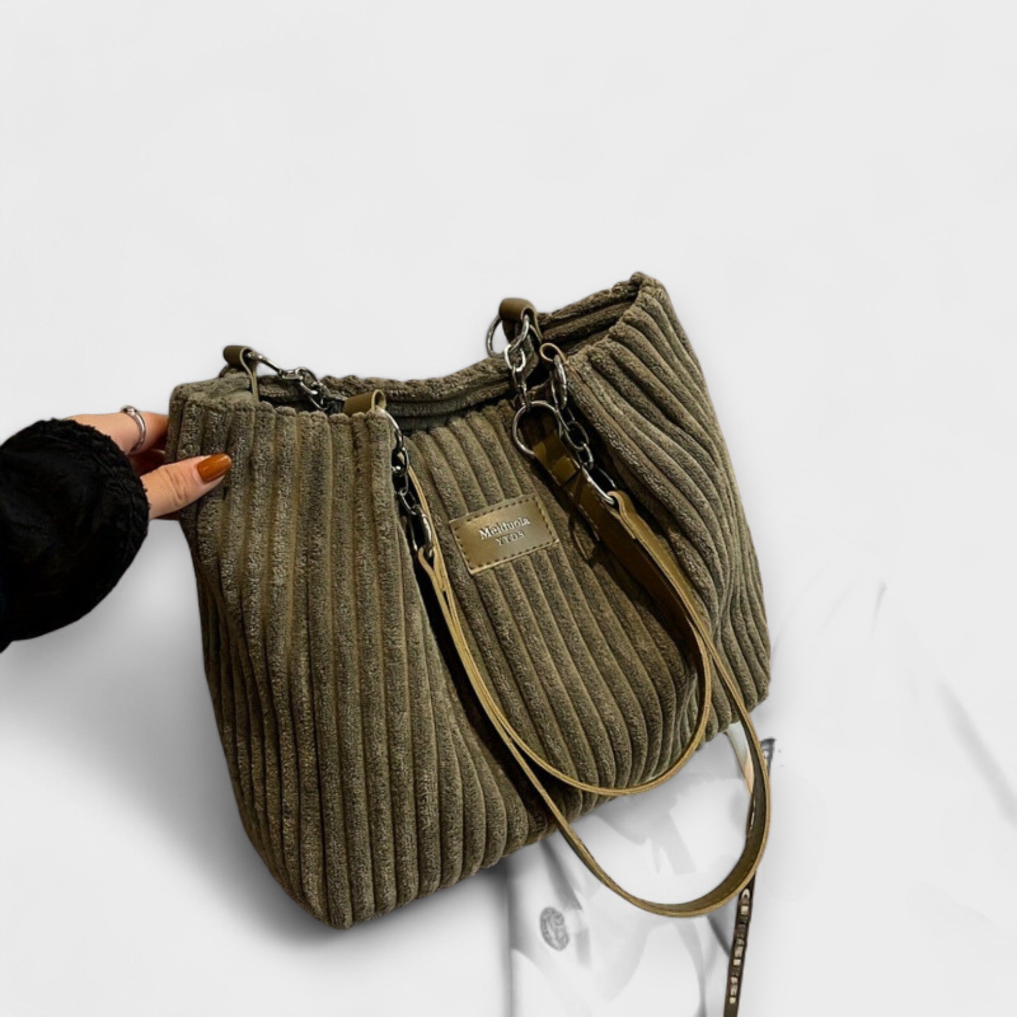 Olivia | Soft Cord Shoulder Bag