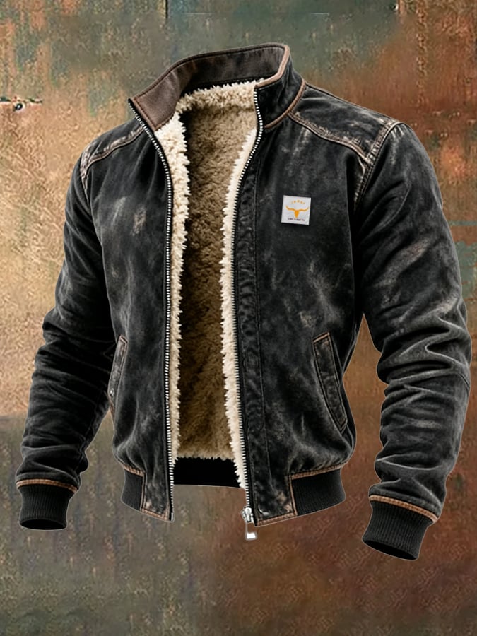 Cedric | Warm Winter Jacket with Leather Look