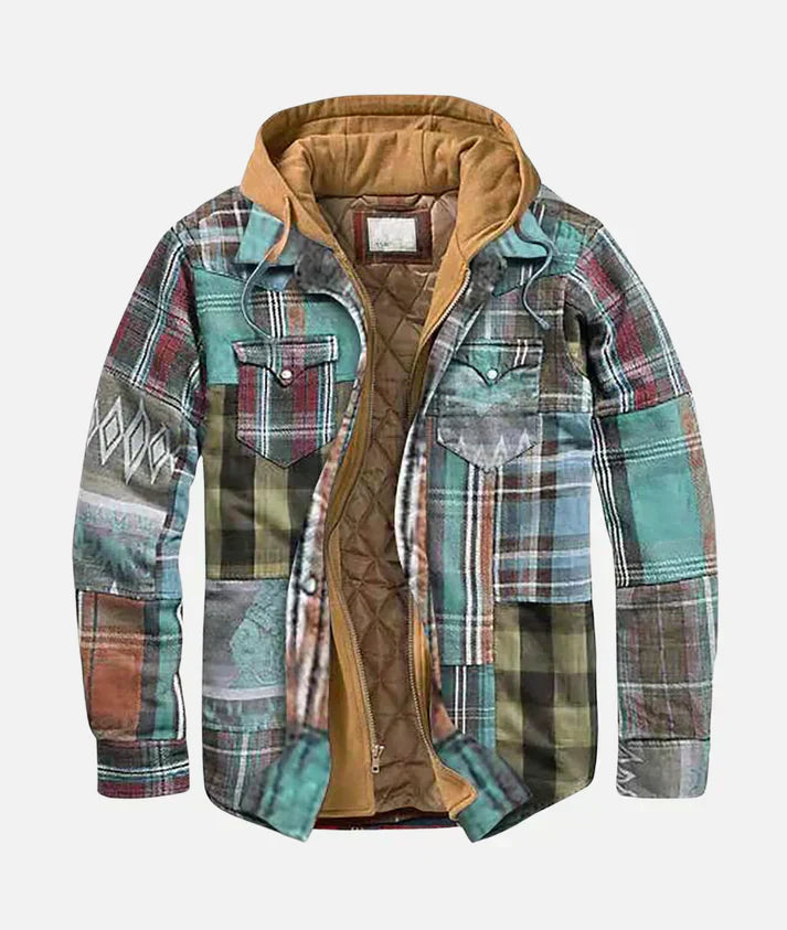 Jack | Patchwork Vest with Plaid Print