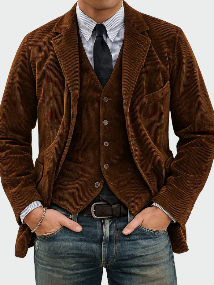 Julius | 2-Piece Set: Blazer and Velvet Waistcoat