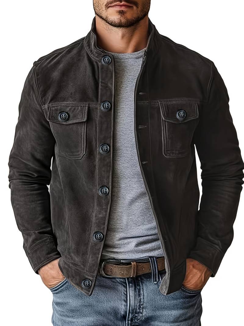 Crew | Casual Long Sleeve Coat with Pocket