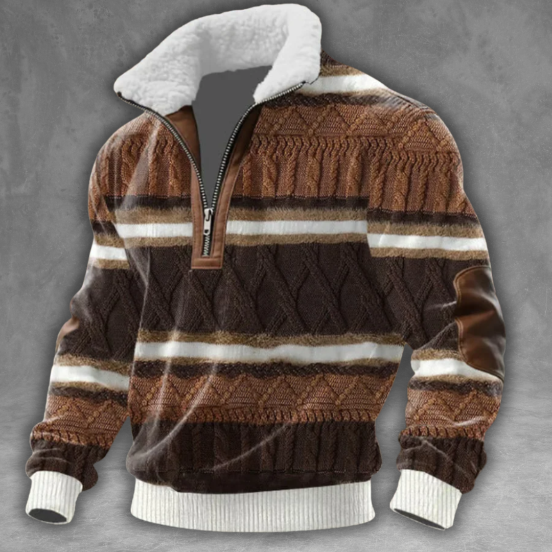 Alden | Fleece Pullover with Zippered Turtleneck