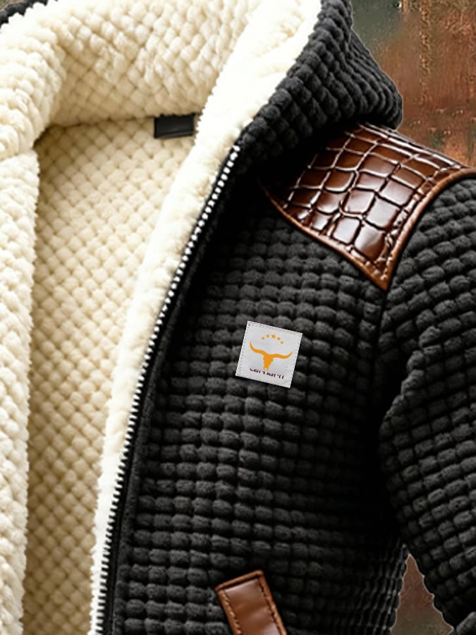 Maxwell | TEXTURED JACKET WITH EMBOSSED LEATHER FINISHES
