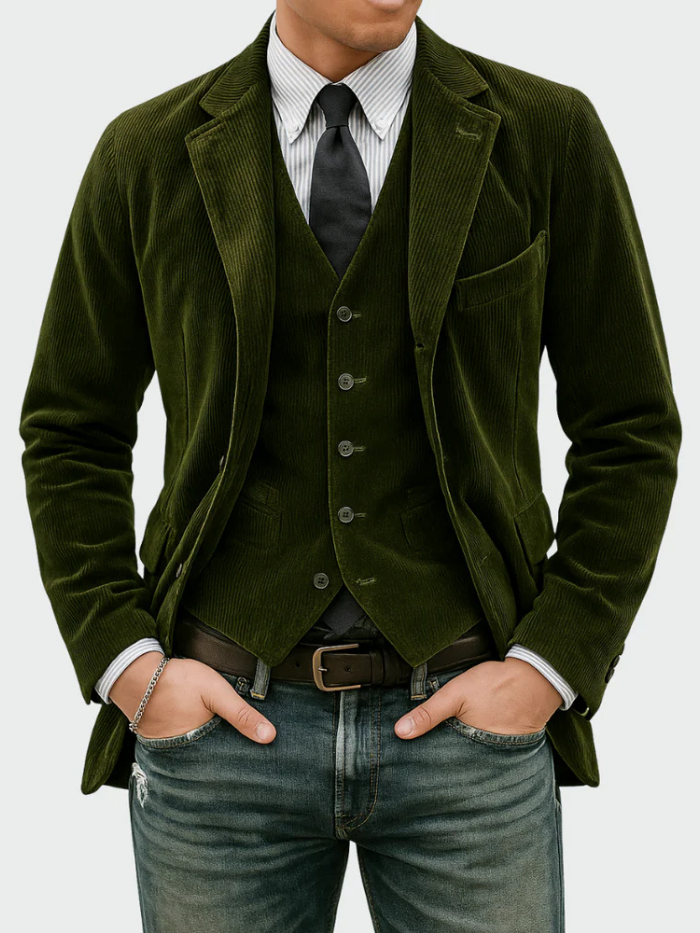 Julius | 2-Piece Set: Blazer and Velvet Waistcoat