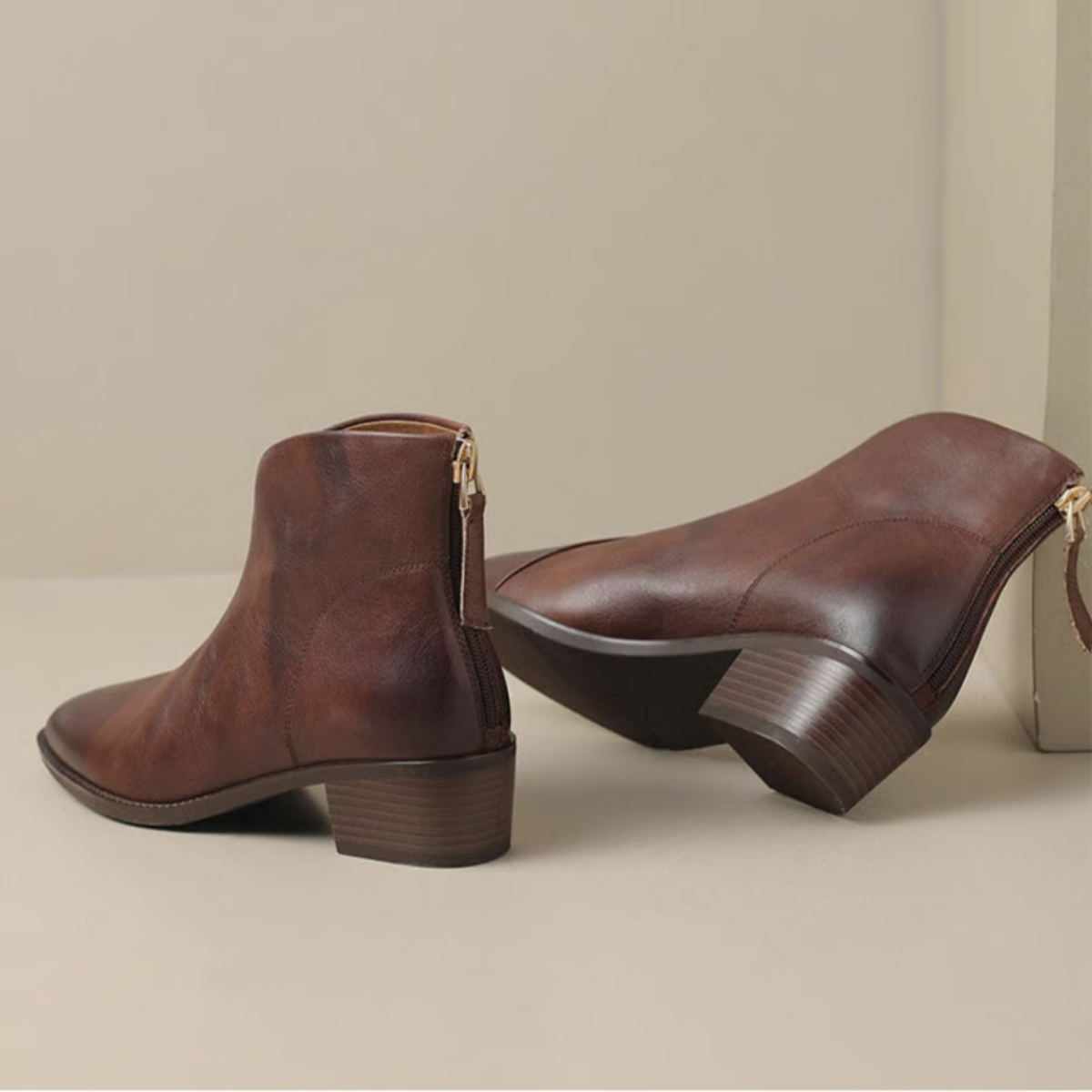 Ruby | Luxury Ankle Boots with Low Heel