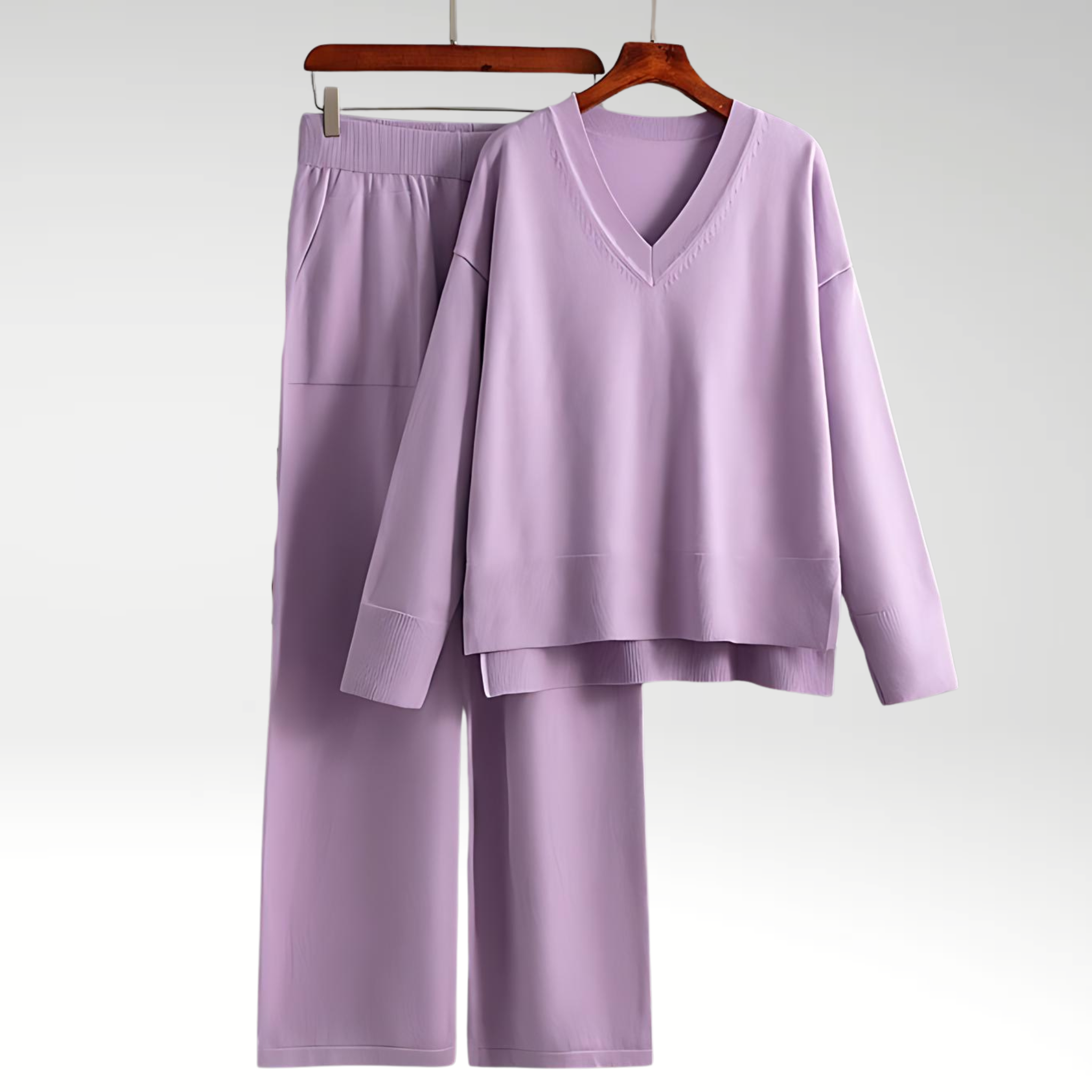 Emily | Luxe V-Neck Two-Piece Set