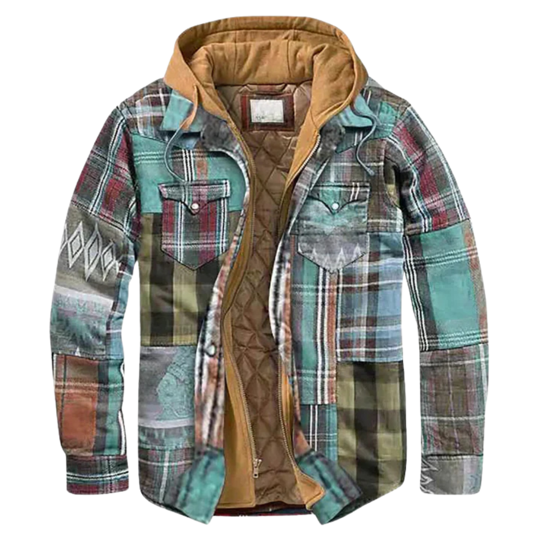 Jack | Patchwork Vest with Plaid Print