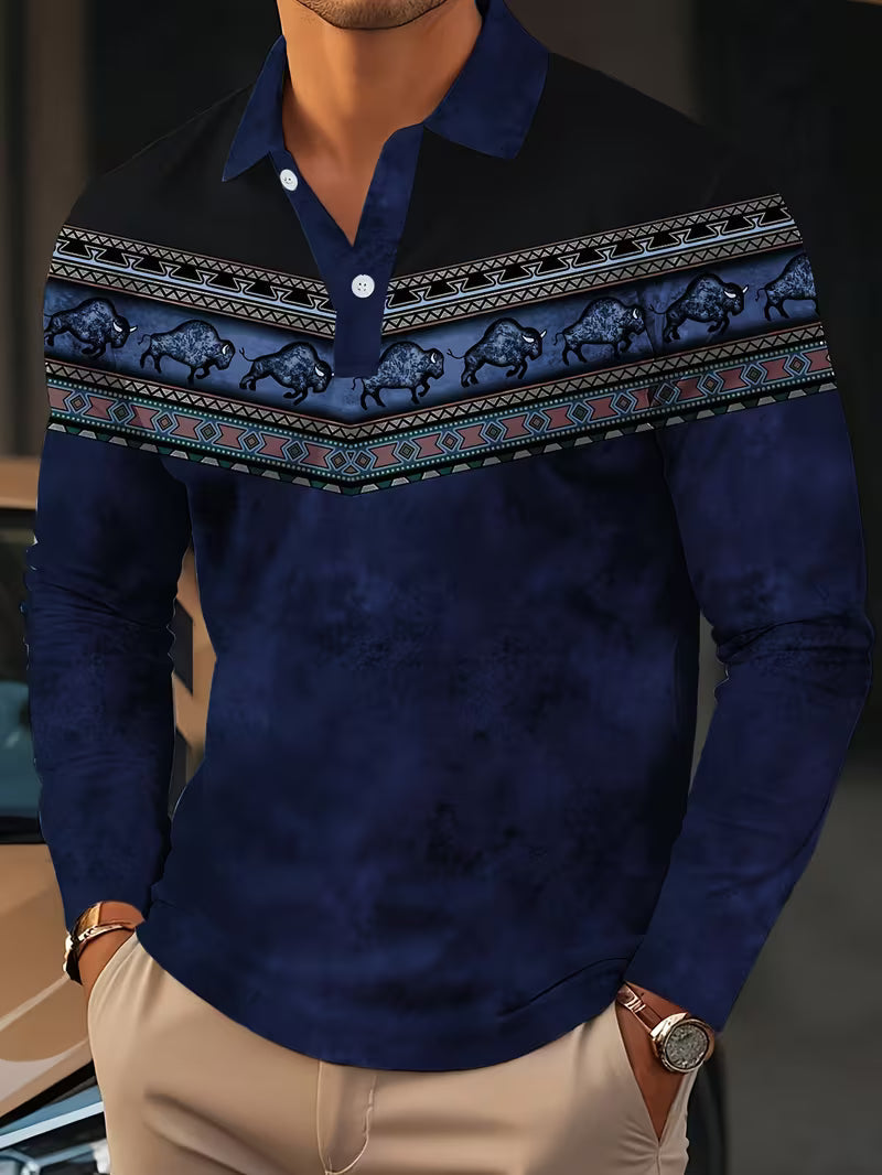 Jamal | Casual Vintage Color 3D Print Polo Shirt