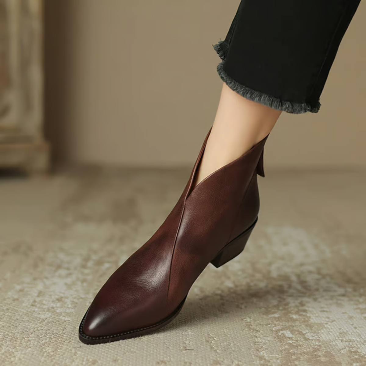 Ruby | Luxury Ankle Boots with Low Heel