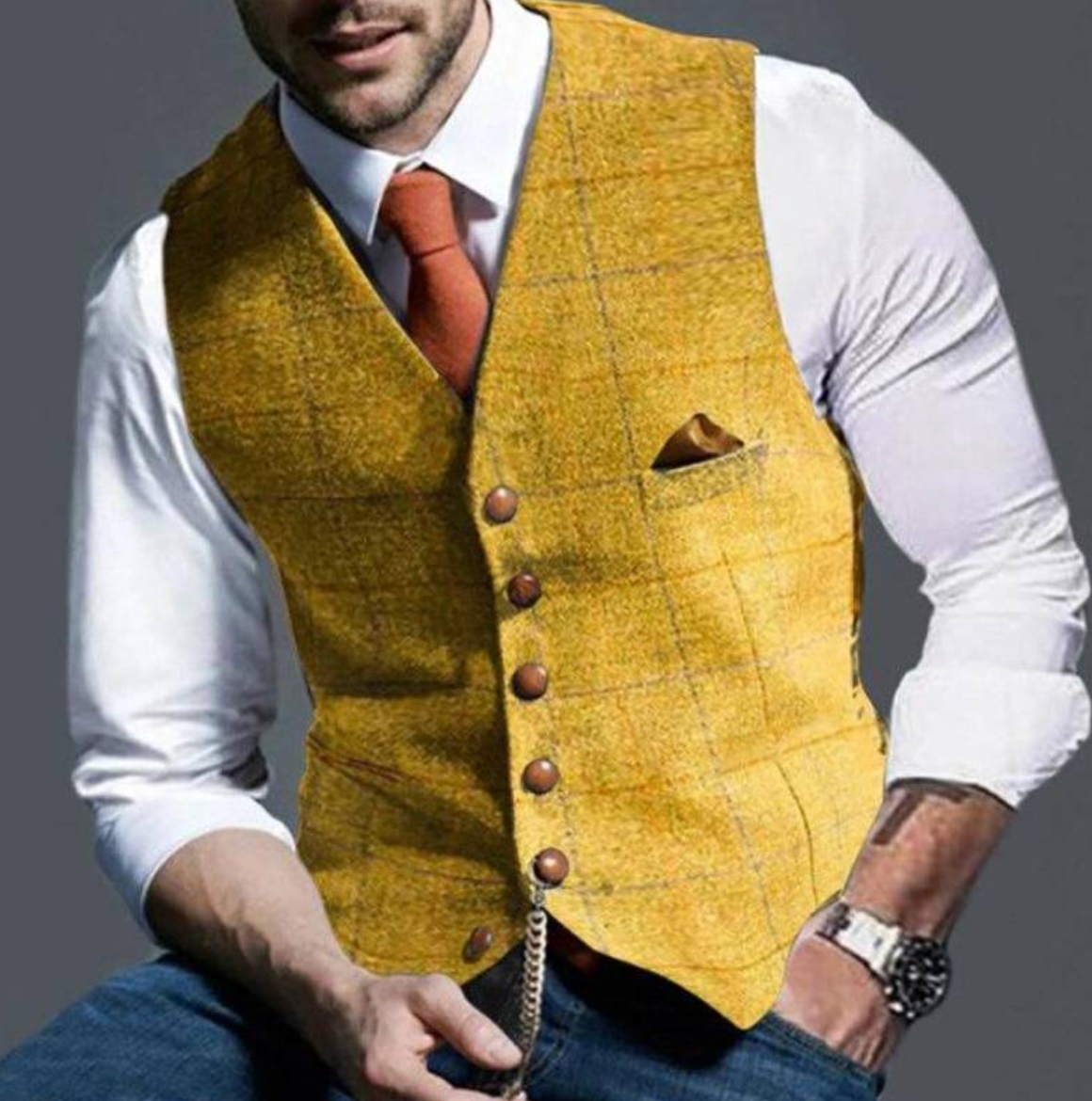 Jared | Sleek Button Waistcoat Style