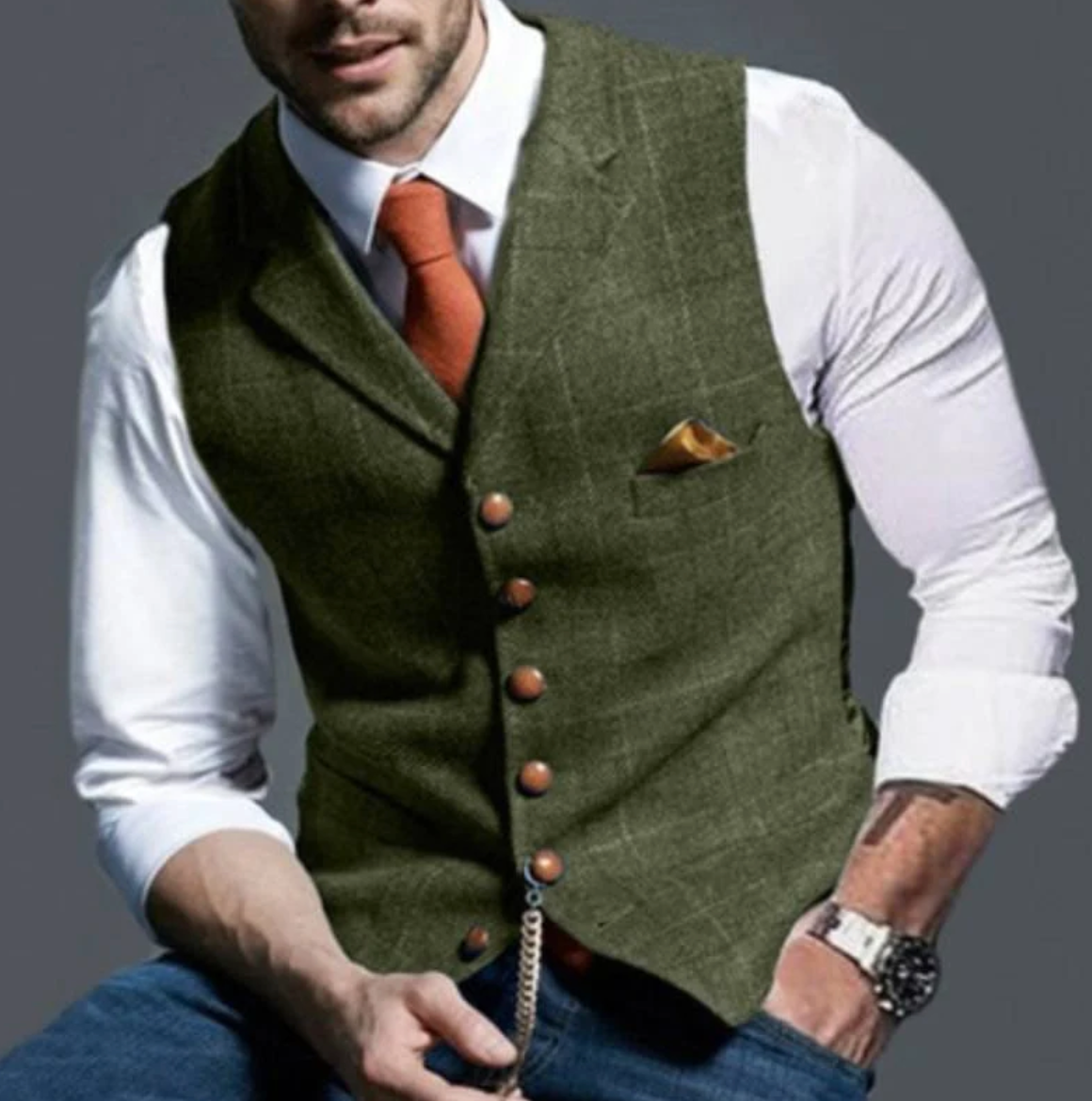 Jared | Sleek Button Waistcoat Style