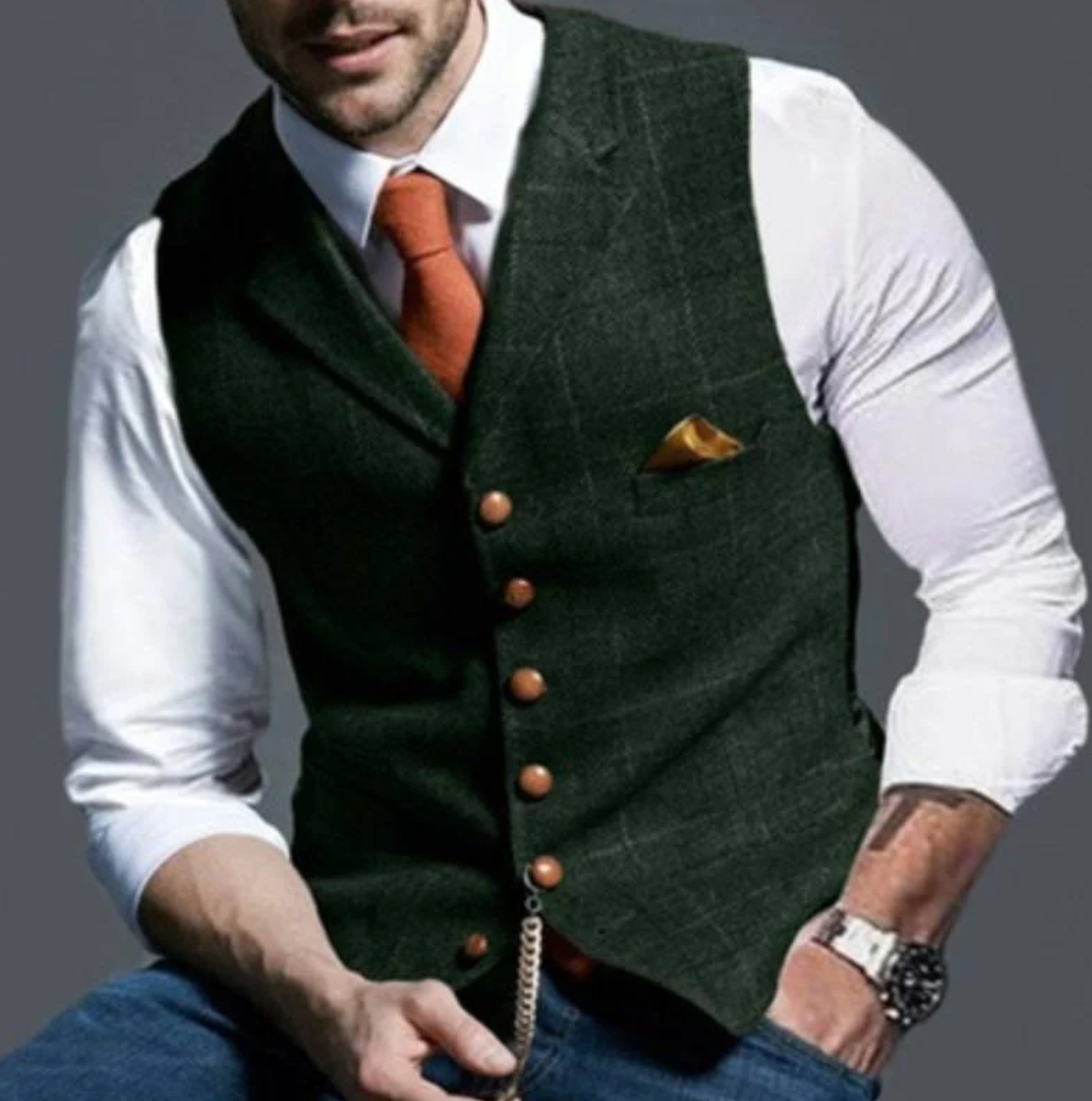 Jared | Sleek Button Waistcoat Style