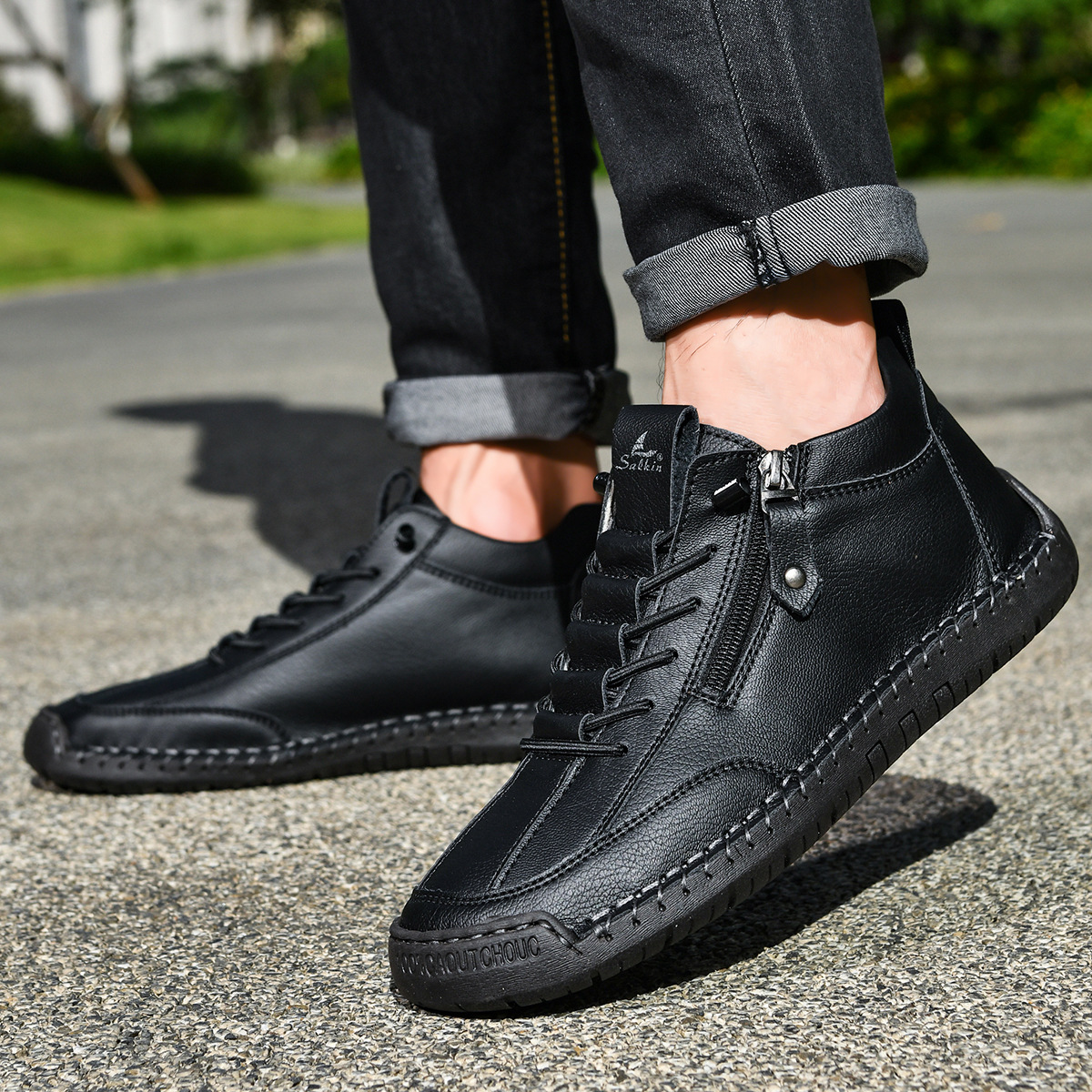 Barrett | Nubuck Shoes with Zipper for Men