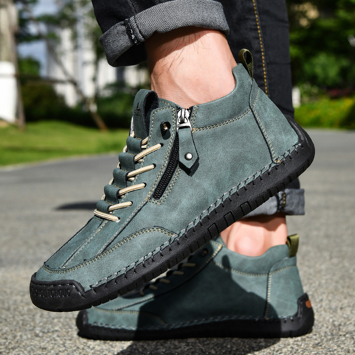 Barrett | Nubuck Shoes with Zipper for Men